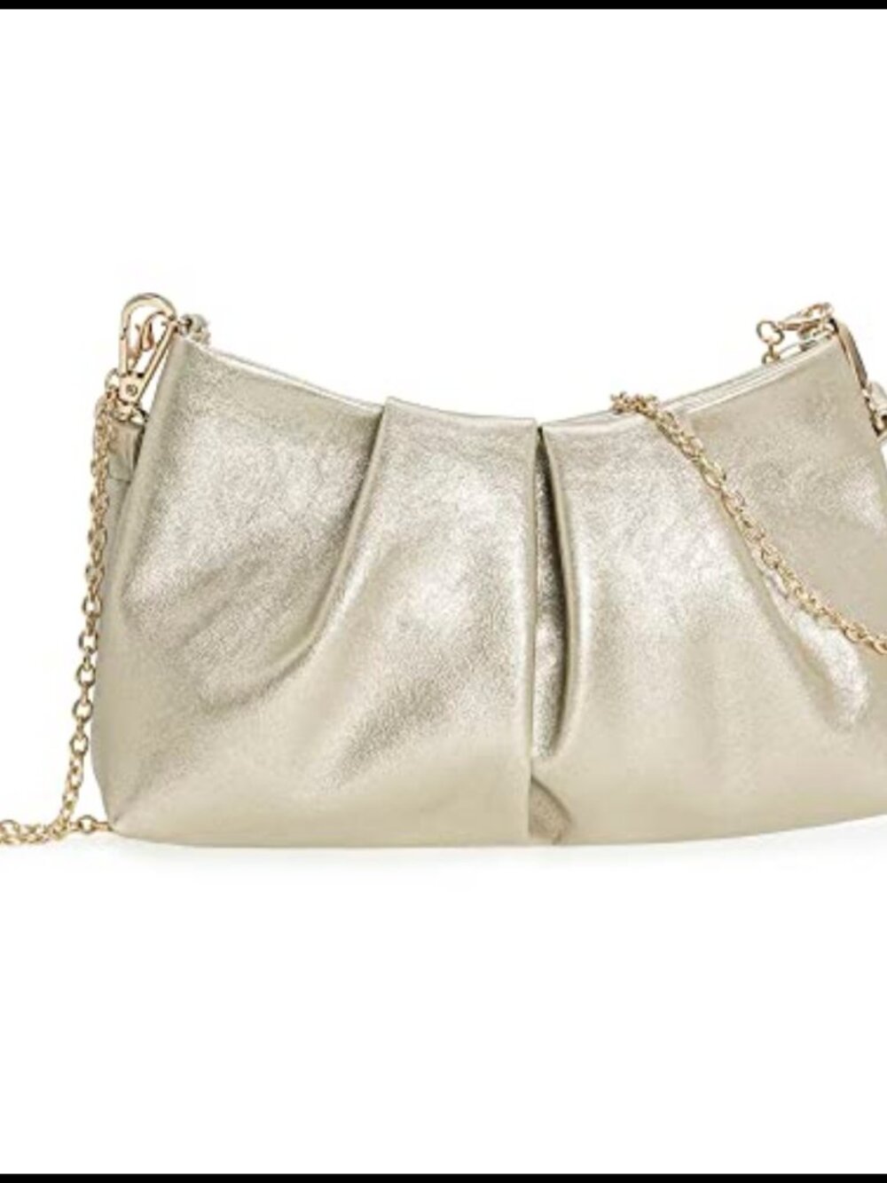 Pleated PU Clutch Purse Evening Bag for Cocktail Prom Wedding Party